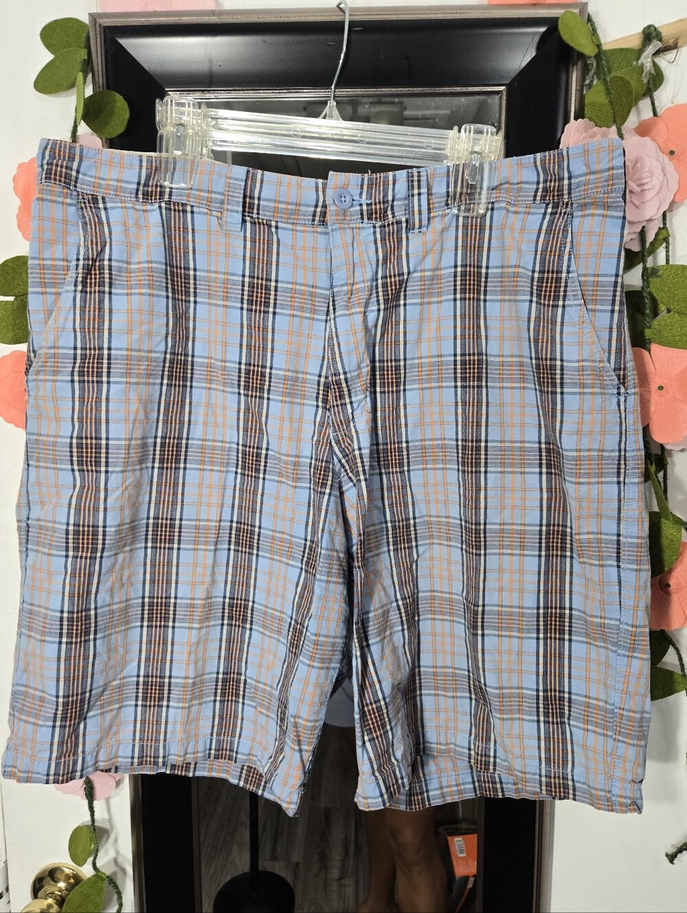 Mossimo Cargo Supply Plaid Men's Shorts Sz 40